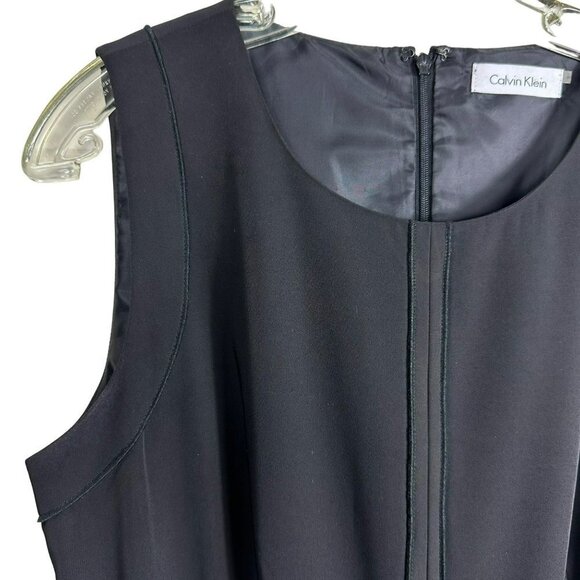 Calvin Klein Black A-line Sleeveless Flared Plain Office Style Size 3P - Picture 3 of 14